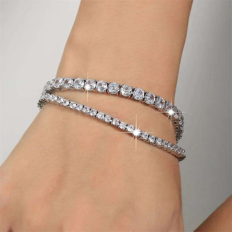 ZAKOL 4mm Hip Round Cubic Zirconia Charm Tennis Bracelets for Women Fashion Jewelry Pulseras Mujer BP171 Z260313