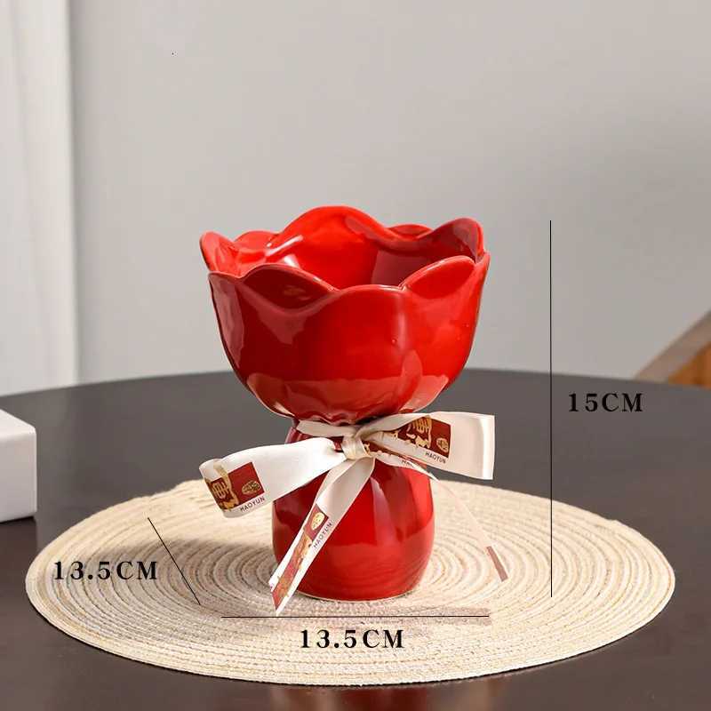 Vase Antique Light Luxury Wedding Decor Ornament Small Floral Arrangement High Aesthetic Value Premium Texture Y260314