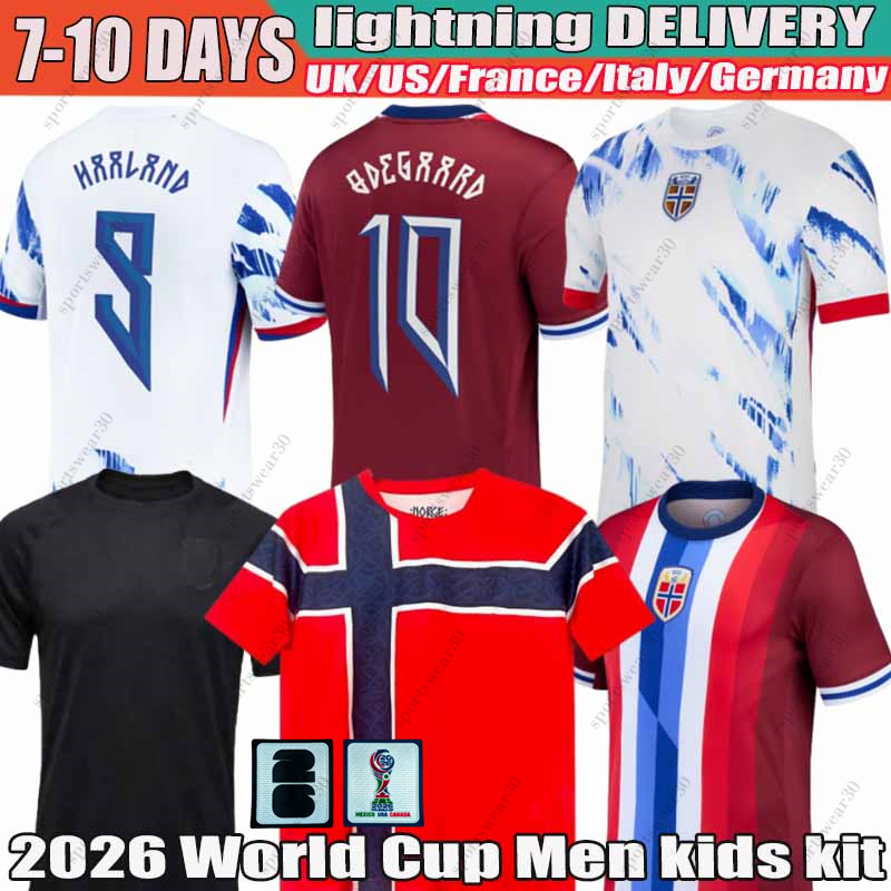 2026 Norway Jersey Haaland ODEGAARD #7 Sorloth Bobb Berge Ryerson Schjelderup fans Jerseys 25 26 norway football shirt Men Kids Sets Kit