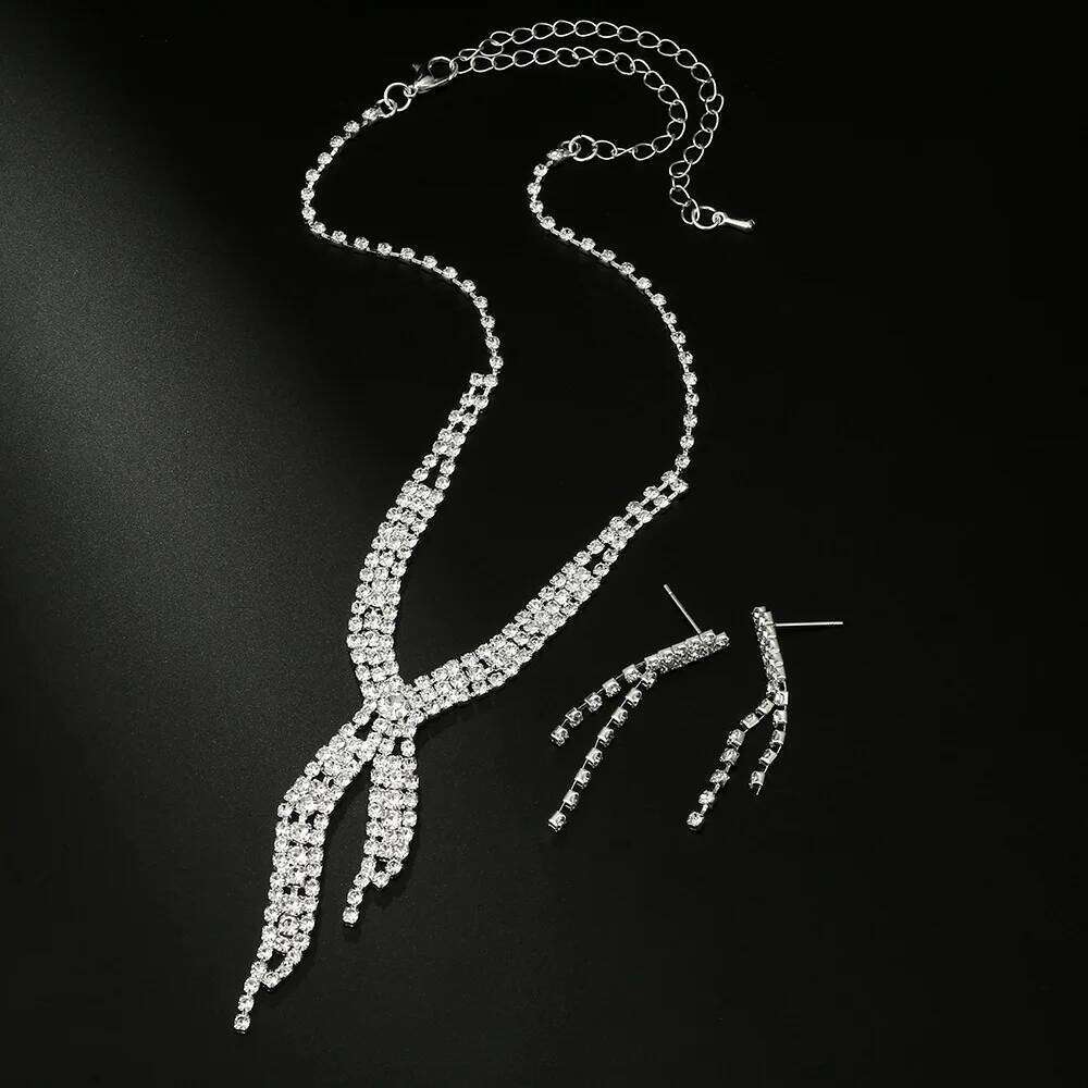 Ladies' Fashion Design Geometric Tassel Series Necklace Earrings Jewelry Set Suitable for Wedding, Party, Festival Gifts Z260313