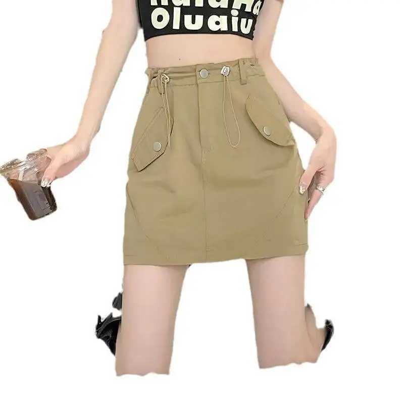 ay Denim Skirt Womens Summer New High Waist Slimming Hot A-Line Bodycon ort Skirt Trendy Workwear Skirt M260314