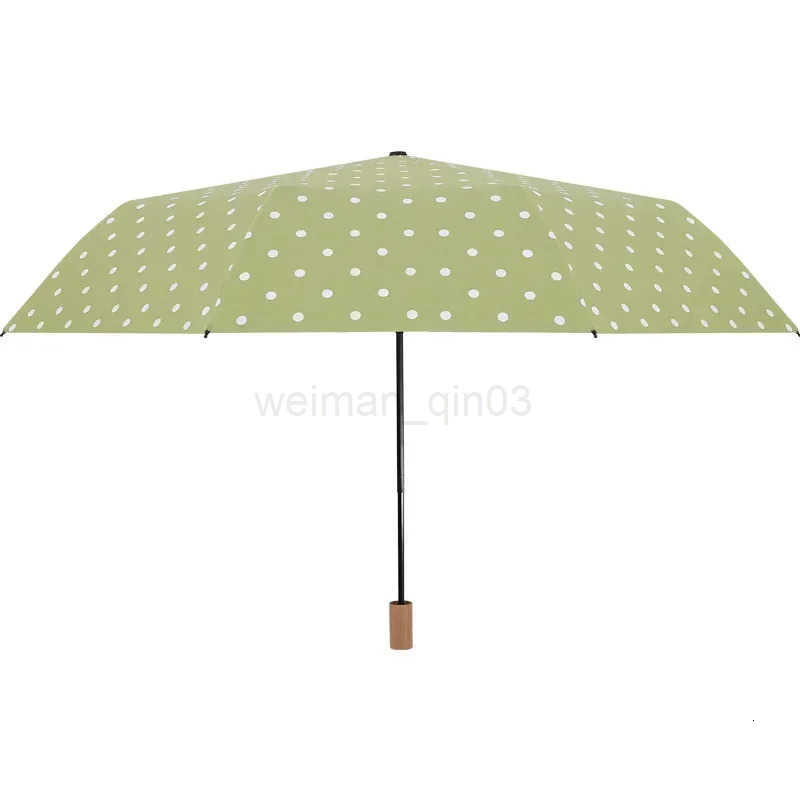 Retro Sun UV Umbrella for Women Black Glue UV UPF50 Protection Parasol Windproof Wooden Handle Folding Rain Umbrellas H260314