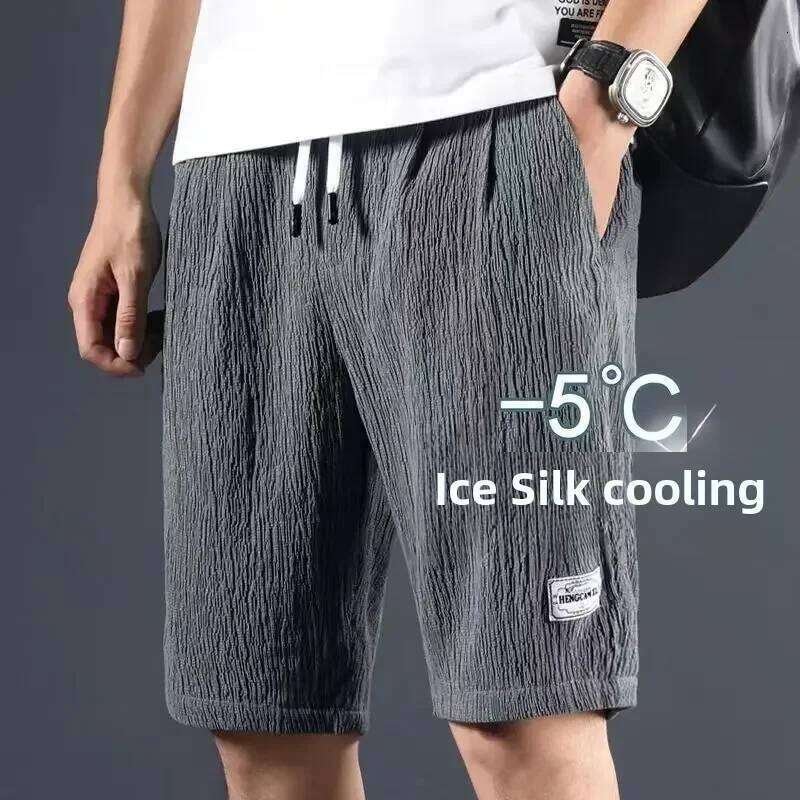Men's Ice Silk Casual Shorts Loose Fit Summer Style Big Pants Versatile Outerwear for Men Comfortable Underwear Z260314