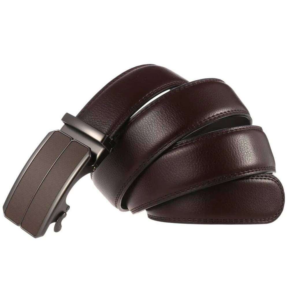 Buckle Genuine Cow Leather Belts For Men Luxury Gift Formal Ceinture Homme Business Cowboy Waistband Trouser Z260226