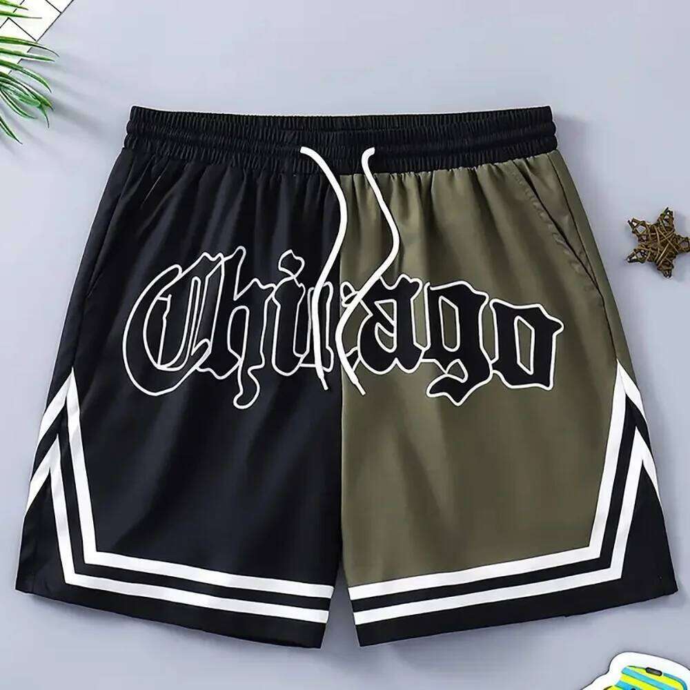 Summer Men Chicago Kids Letter Sports Boys Girls Casual Beach Shorts Adult Fashion Training Short Pants Z260314