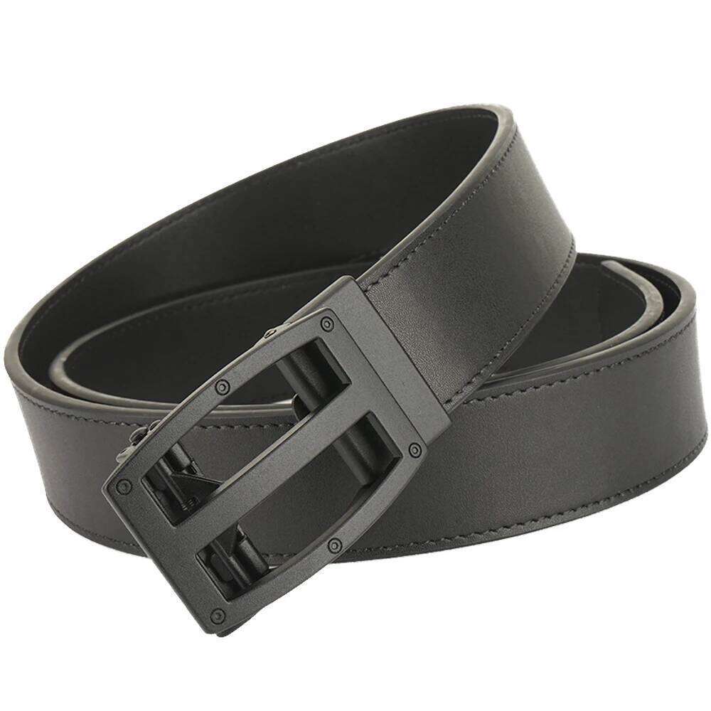 TUSHI New Mens Leather Belt Automatic Available Leisure Fashion Ratchet Military Belts for Men Pants Waistband Z260226