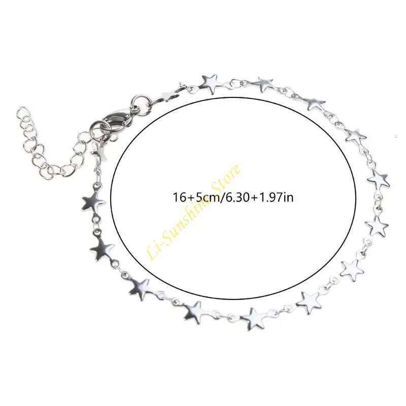 Five-pointed Star Fashion Charm Chain Bracelet Statement Jewelry QX2F Z260313