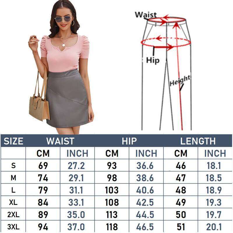 New Women's Black Small Stretch PU Skirt, Fashion Casual Short Skirts, Brown Gray Leather Skirts of Women 2026 Z260314