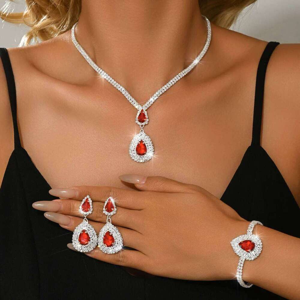 Fashionable and versatile minimalist necklace, earring, bracelet, three piece set with accessories Z260313