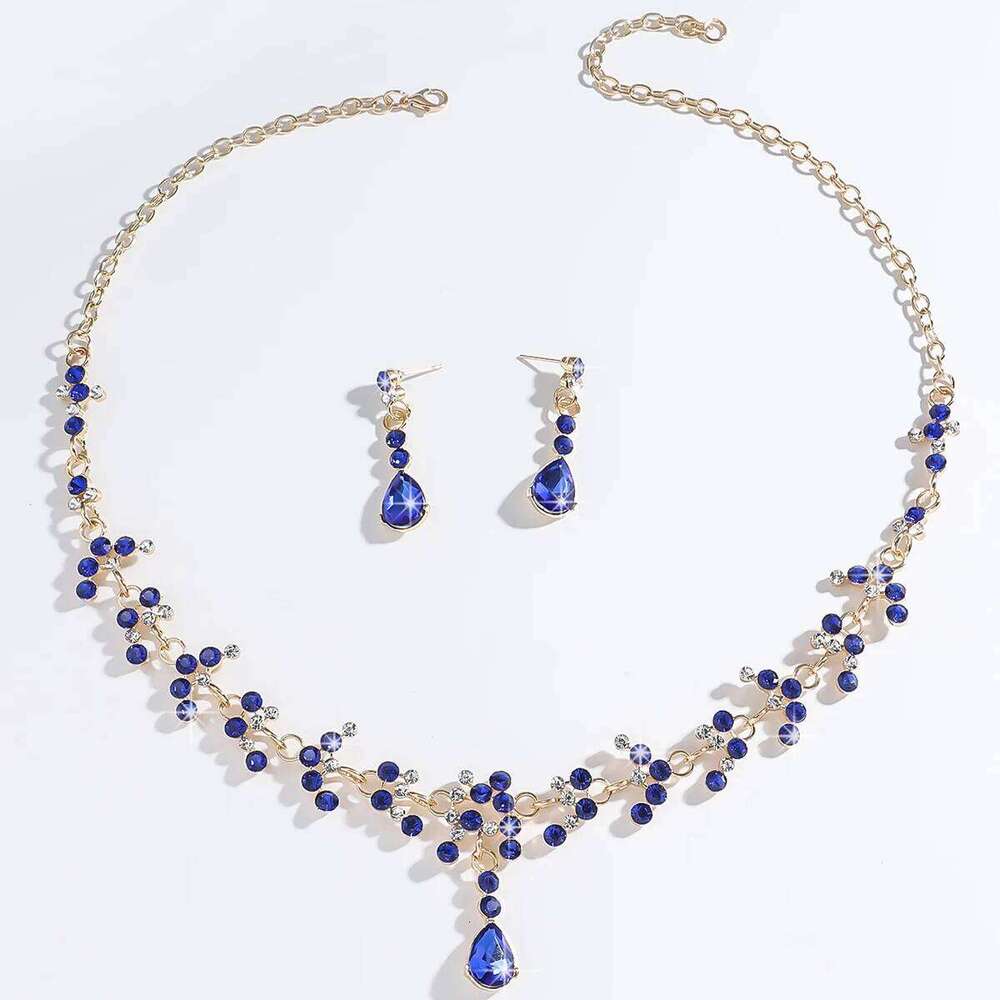 3PC Women's Fashion Water Drop Geometric Round Necklace Earrings Jewelry Set Suitable for Wedding, Party, Festival Gifts Z260313