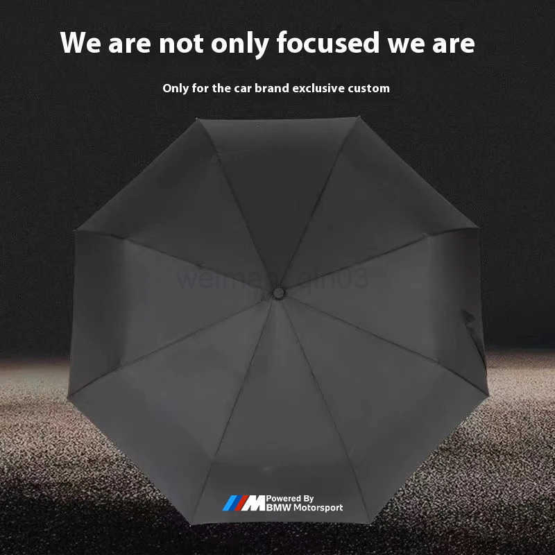 For BMW M Motorsport F10 F15 F25 F30 G20 G30 E39 E46 E60 E90 X1 X3 X4 X5 X6 X7 Car Automatic Folding Windproof Sunshade Umbrella H260314