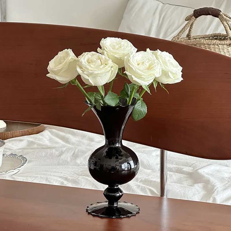 Vintage Glass Vase Vase Decoration Home Decor Vase Fresh Flowers Wedding Table Decoration Home Desktop Decoration Y260314