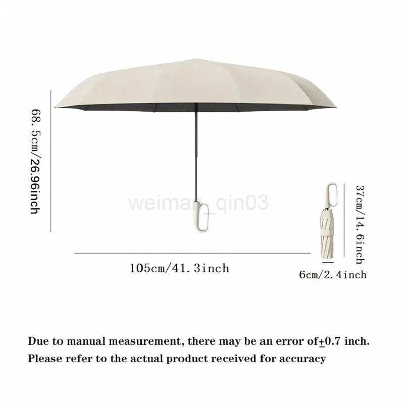 Extra Large Reinforced Wind-resistant Rain-resistant Dual-purpose UV-resistant Fully Automatic Ring-buckle Umbrella H260314