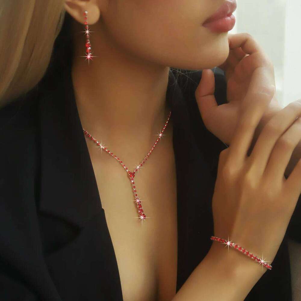 4PC Women's Fashion Copper Claw Chain Minimalist Necklace Earrings Bracelet Jewelry Set Party Festival Gift Z260313