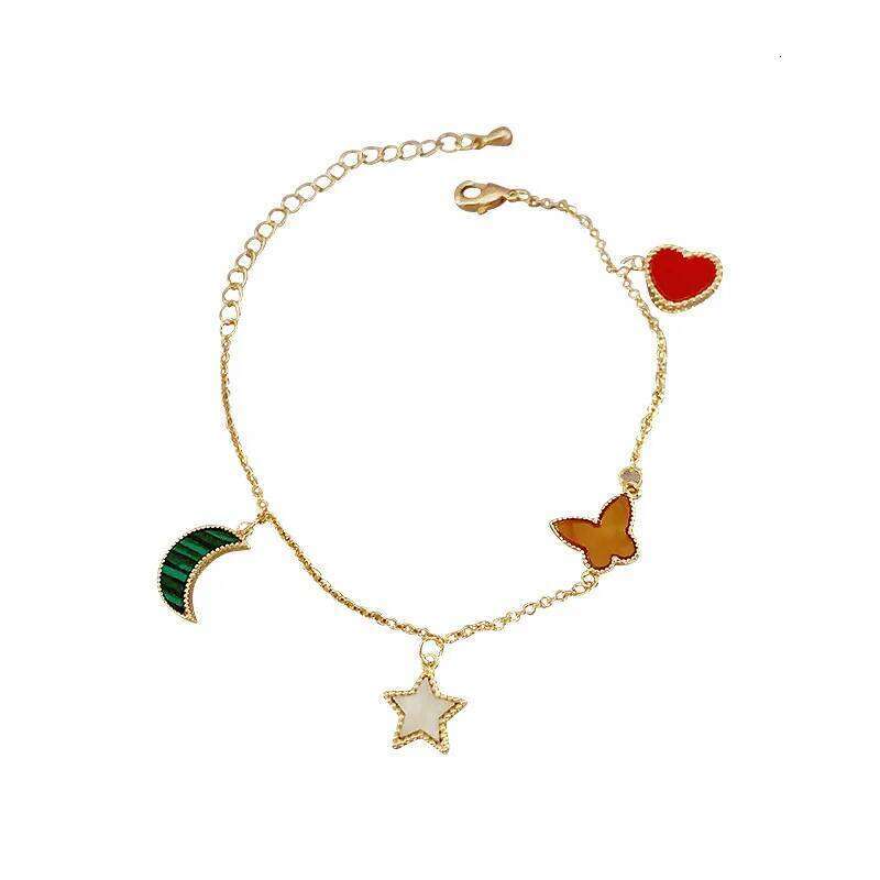 Forest Style Geometric Bracelet for Women, Versatile Fashionable Butterfly Heart Accessories, Simple and Unique Temperament Jewelry Wholesale Z260313