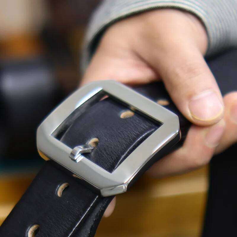 High Quality Thickened Pure Steel Needle Buckle Men's American Retro Belt Versatile Casual Fashion Cowhide Design Waist Belts Z260226