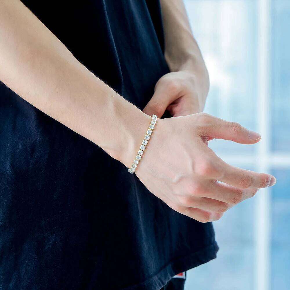 TOPGRILLZ 3/4/5MM Micro Tennis Bracelet with New Fold Over Clasp Hip Hop Bling Iced Out Cubic Zirconia Jewelry Gift For Men Z260313