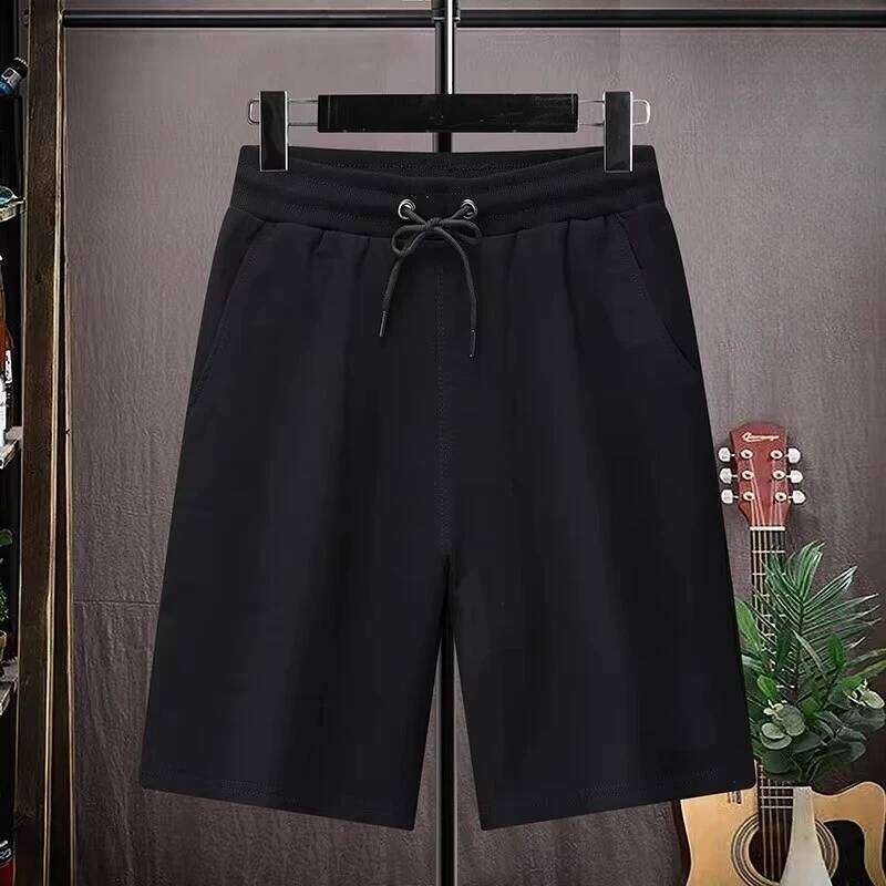 Quality 100% pure cotton summer new casual shorts fashion drawstring slim sport men's clothing Z260314