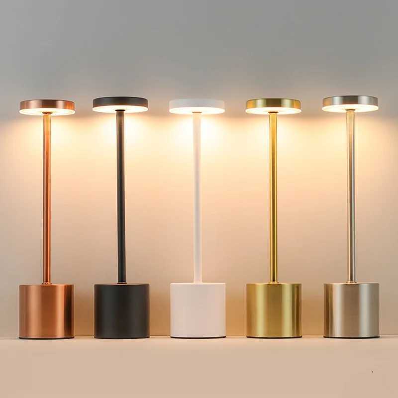 NEW Design Cordless Led Table Lamp Modern Wireless Rechargeable Touch Dimming Portable Restaurant Lights Luxury Desk Table Lamps Y260314