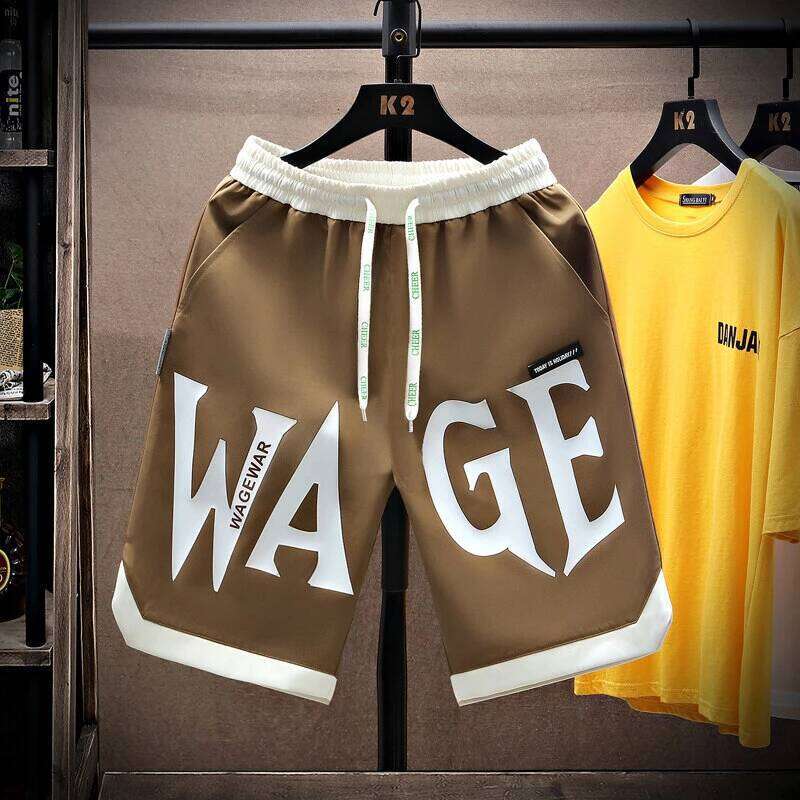 Vibrant Lettering Graphic Eye-Catching Running Shorts Men's Summer Streetwear Casual Jogging Sport Dry Gym Sports Z260314