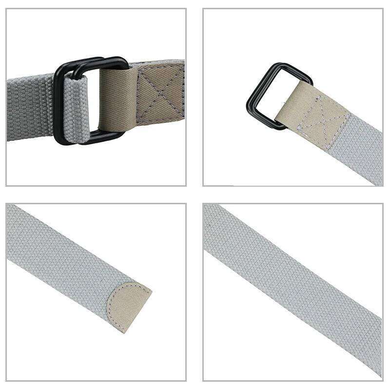 Maikun Double Ring Buckle Canvas Men Casual Harajuku Male Belt For Jeans Z260226