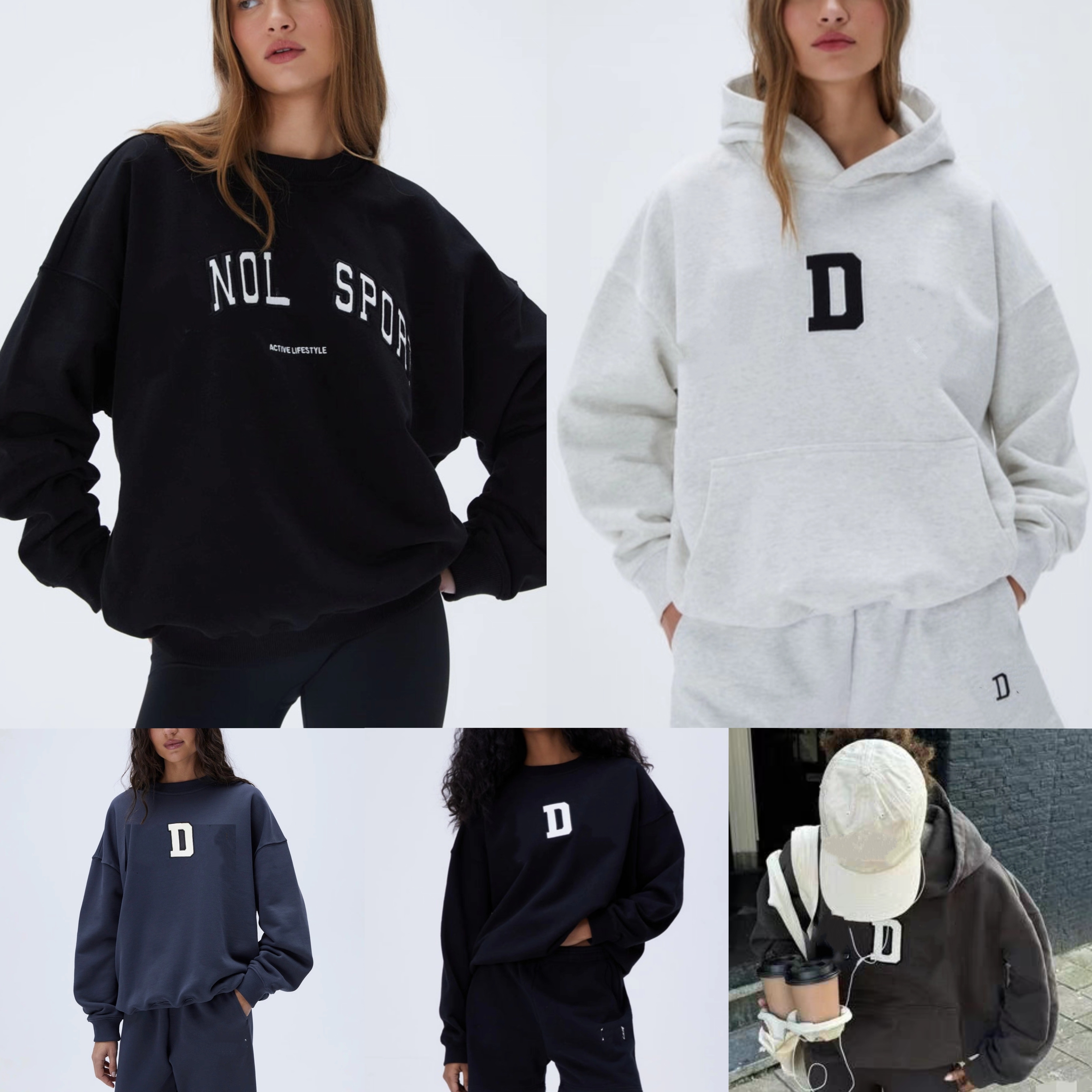 hoodie Relaxed fit Sport Laidback with Designer pullover women clothes Sportswears Round neck letter printed long sleeved sweatshirt Fashion T-shirt
