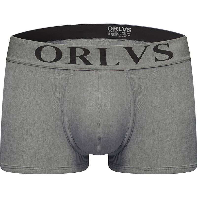 ORLVS-OR125 Men's Shaping Boxer Briefs 95% Cotton Breathable Slimming Underwear Comfortable Low-Rise Trunks with Lifting Support Z260314