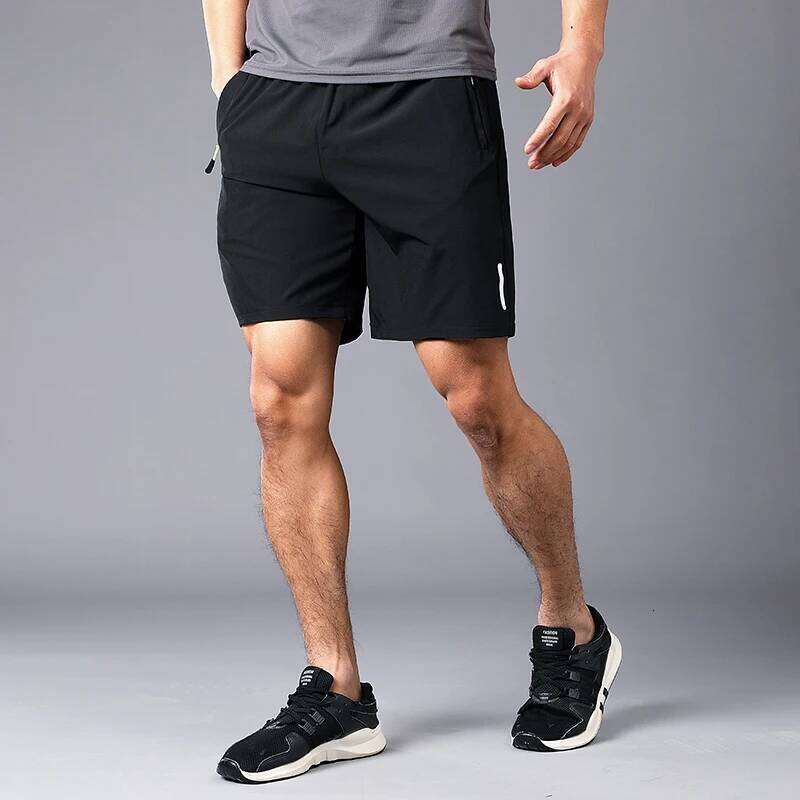 Summer Zip Pocket Short Sports Running Soft Shorts Fitness Sportswear Men's Beach Pants Z260314