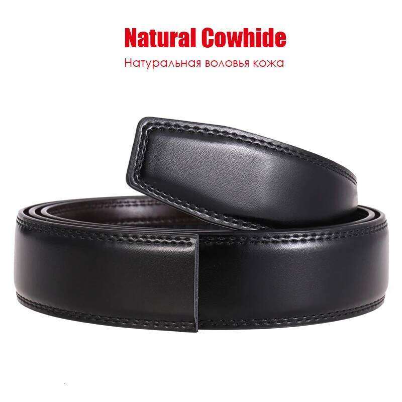 VATLTY 2021 No Buckle Leather for Men 3.5cm Natural Cowhide Trouser Non-porous Black Belt Girdles Male Gifts Z260226