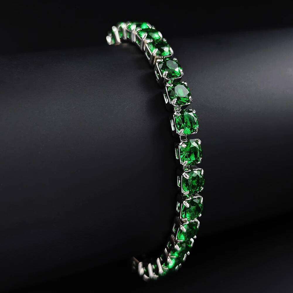 2024 New Arrival Luxury Round green color on hand Bracelet Bangle For Women Anniversary Gift Jewelry Bulk Sell S5787 Z260313