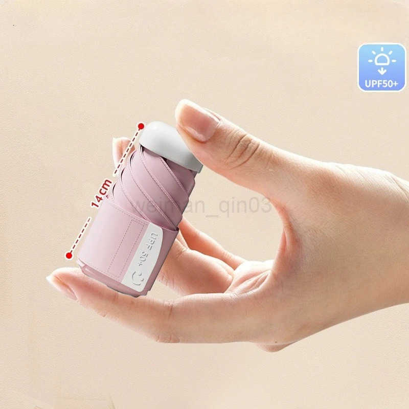 New Mini Portable Travel Umbrella Ultra-lightweight Compact Umbrellas for Rain Sun UV Protection for Kids Women Girls H260314