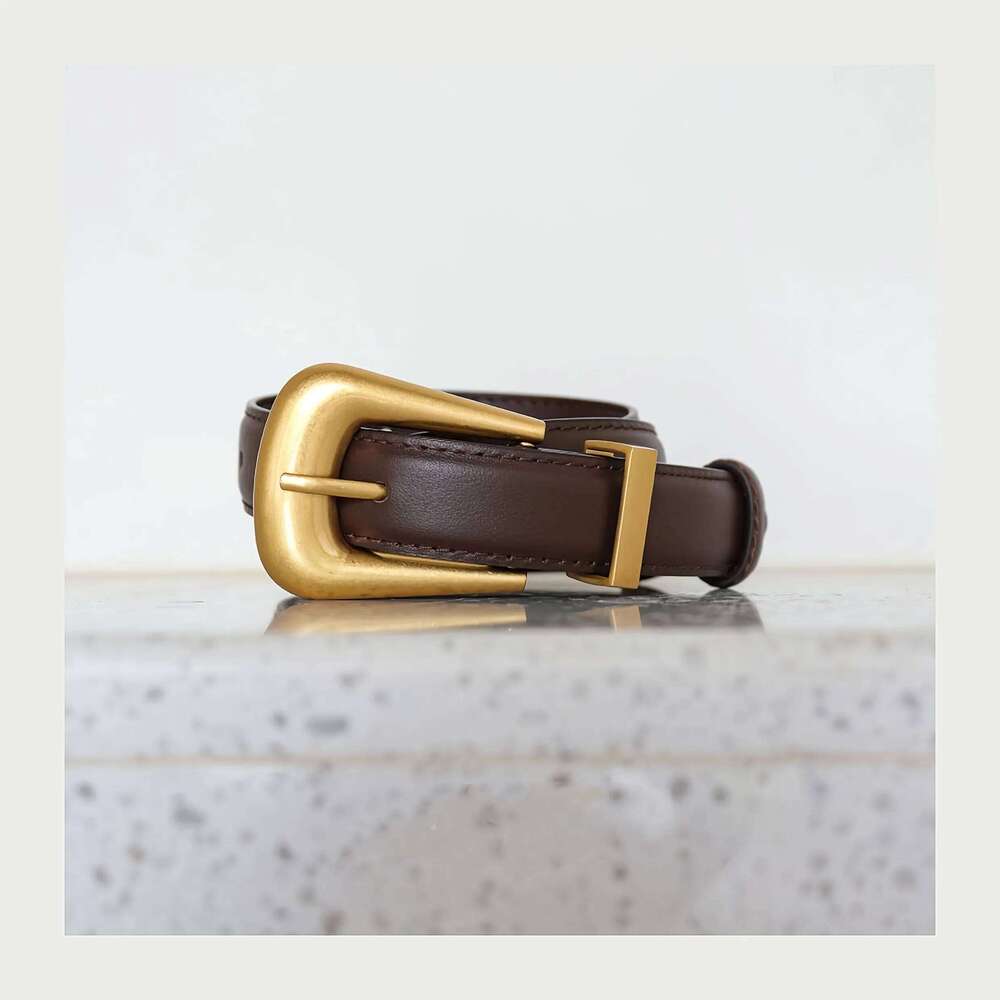 Luxury Fashion Belt Women Genuine Leather Skinny Waistband Pin Buckle Black Belts for Jeans and Dresses Z260226