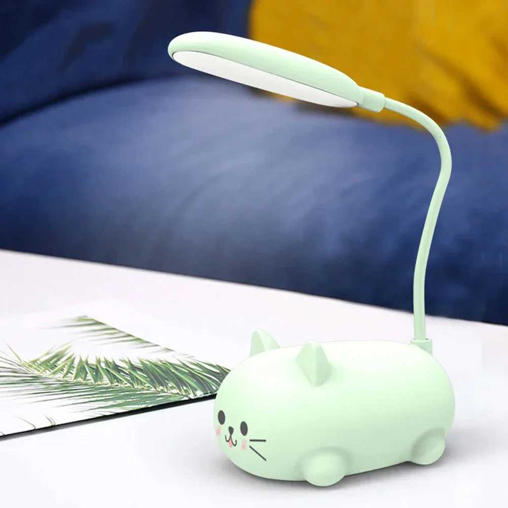 Cartoon Cute Pet Animal Bear Pig Cat Dog Usb Recharge Battery Led Table Night Light Child Eye Protection Warm White Desk Lamp Y260314