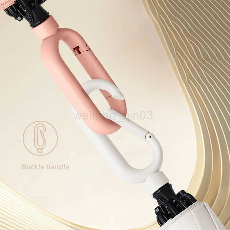 20Bones Windproof Manual Folding Umbrella with Loop Buckle UPF50Mens and Womens Portable Compact Sunshade Umbrella H260314