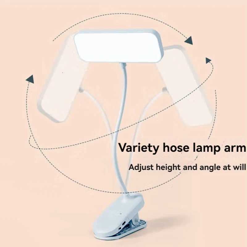 LED Clip-On Desk Lamp 3-Color Temperature Adjustable Touch Control Ideal for Office Work Student Study and Reading Y260314