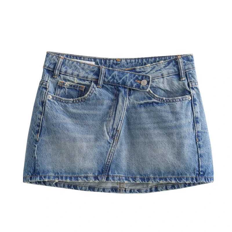 2024 New Spring and Summer Womens Mini Skirts Fashion Women Denim Skirts Casual Chic High Street Ladies Skirt M260314