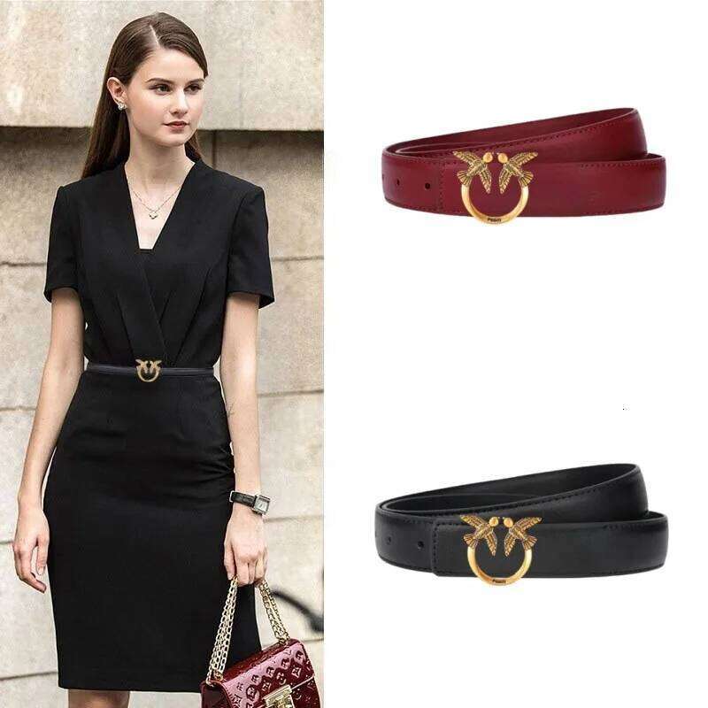 Minimalist Genuine Leather Belt Women Elegant Cowhide Waist Strap, 2.5cm Adjustable for Casual Pants & Jeans, Classic Style Z260226