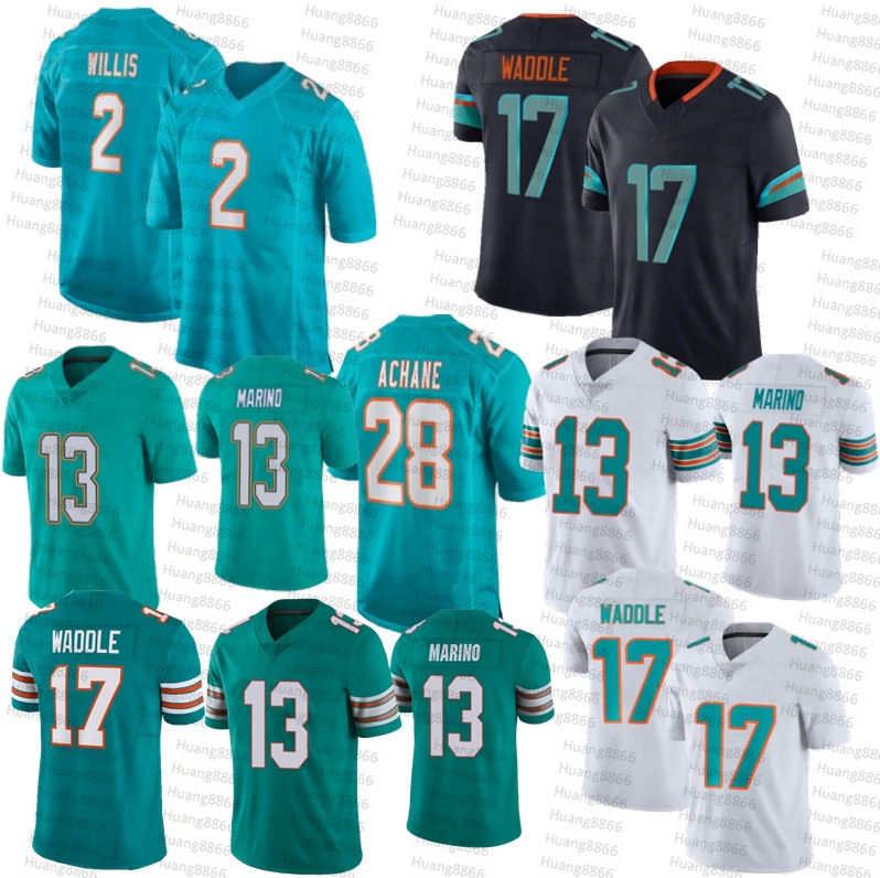2026 New Malik Willis Football Jersey Dan Marino Devon Achane Braxton Berrios Csonka Taylor