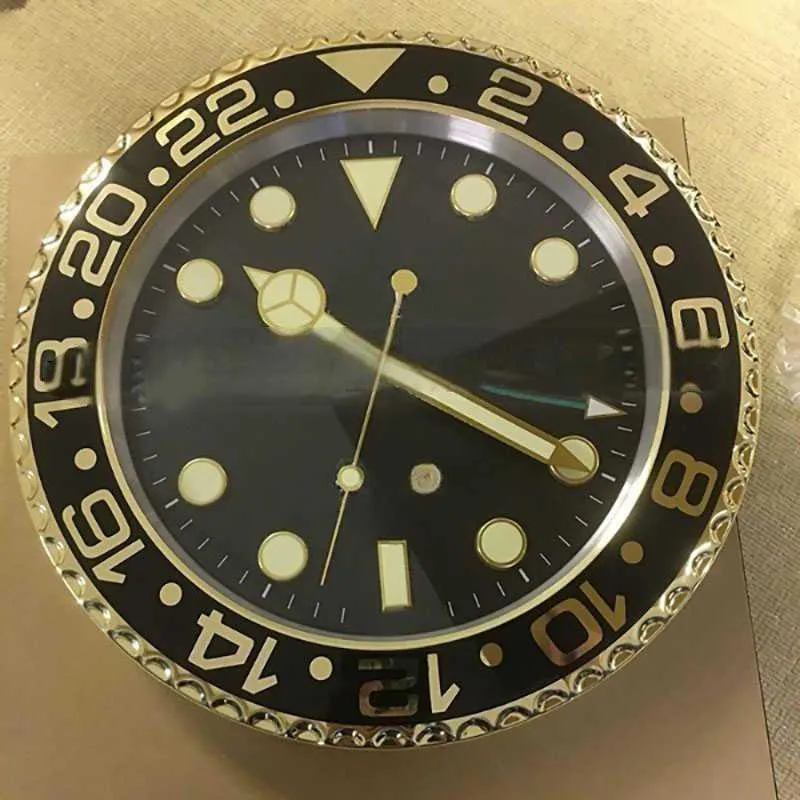 Top Luxury Wall Clock Metal Modern Design Large Wall Watch Home Stainless Steel Luminous Clock The Date Will Work