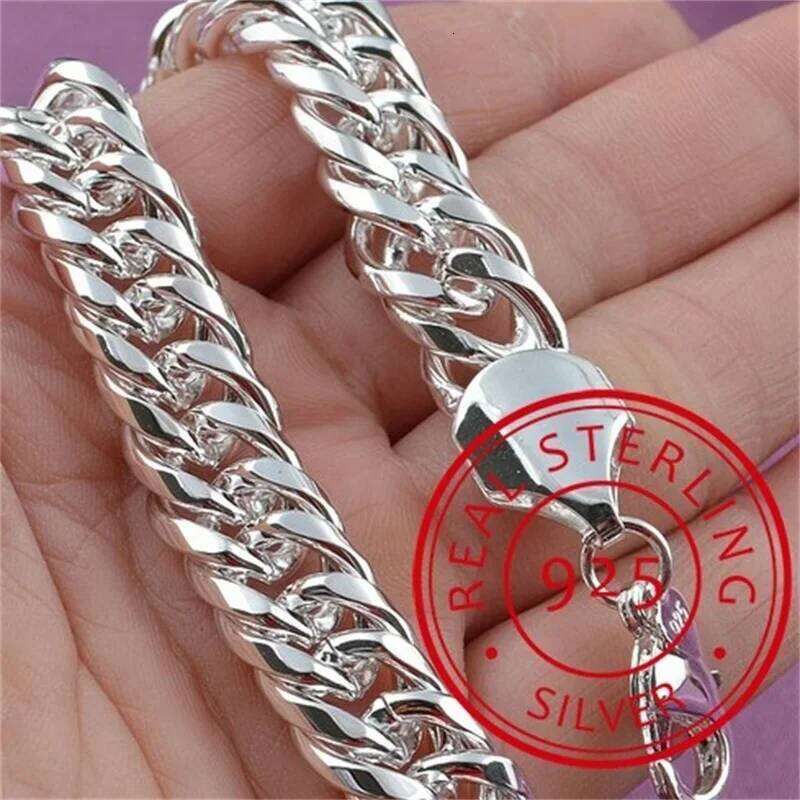 Fine Noble 925 Sterling Silver Solid Chain Bracelet For Women Men Charm Party Gift Wedding party Fashion Jewelry Z260313