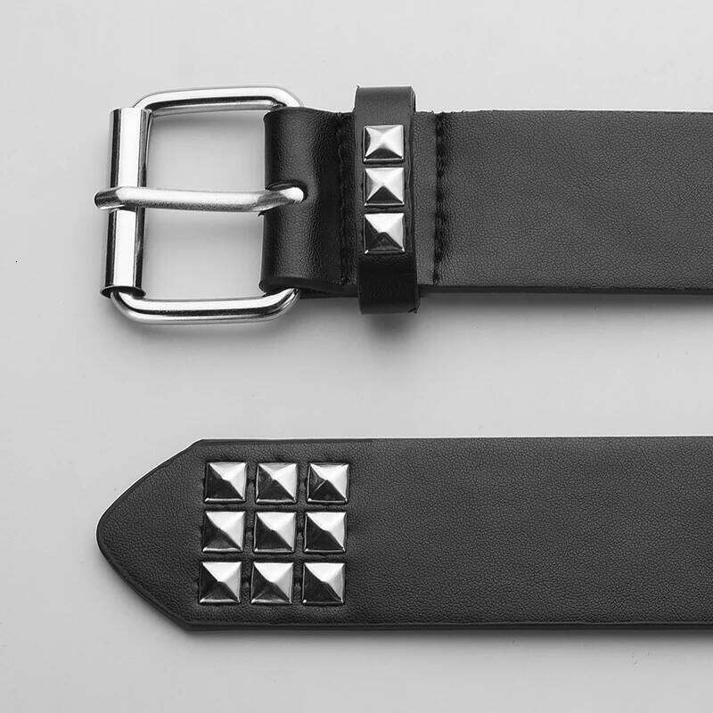 Trend Rivet Heavy Metal Men Women Punk Nightclub Rock Style Jeans Y2K Belt Fashion Decoration Women's Belts Z260226