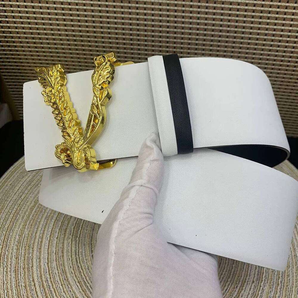 2024 Wide 7CM Luxury Brand Famous Fashion Reversible Women Ladies Girdle New Leather Belt for womendress Z260226