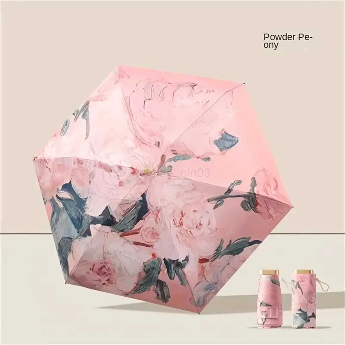 Mini Pocket Rain Umbrella UV folding umbrella Rainproof Sun Protection Outdoor Traveling Capsule Umbrella 5-Folding Parasol H260314