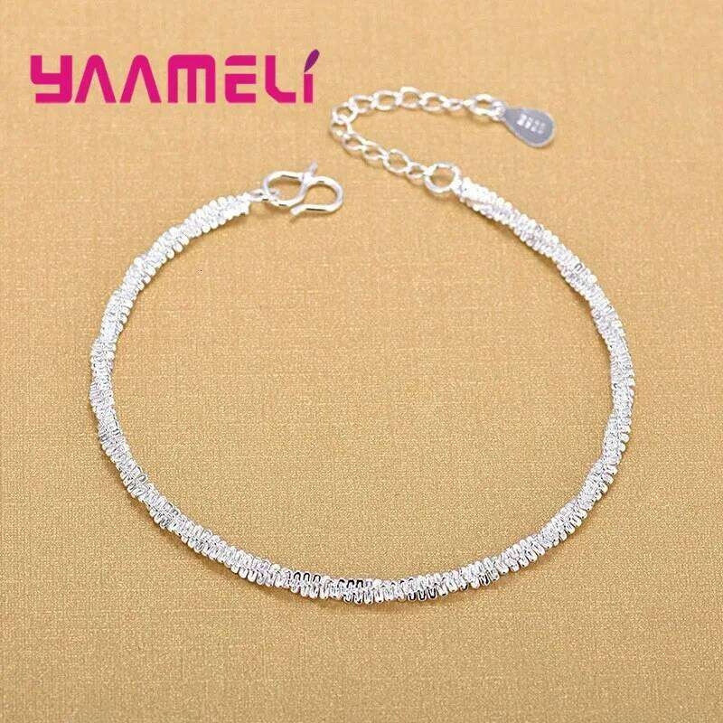 Trendy Women Foot Chains Adjustable Mujer Charm 925 Sterling Silver Color Anklets Bohemia Jewelry Summer Holiday Design Z260313