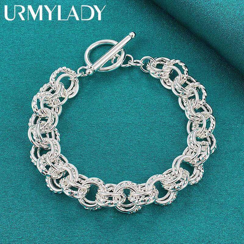 High quality 925 Sterling Silver Jewelry pretty nice fashion popular Bracelets wedding party circle factory price Z260313