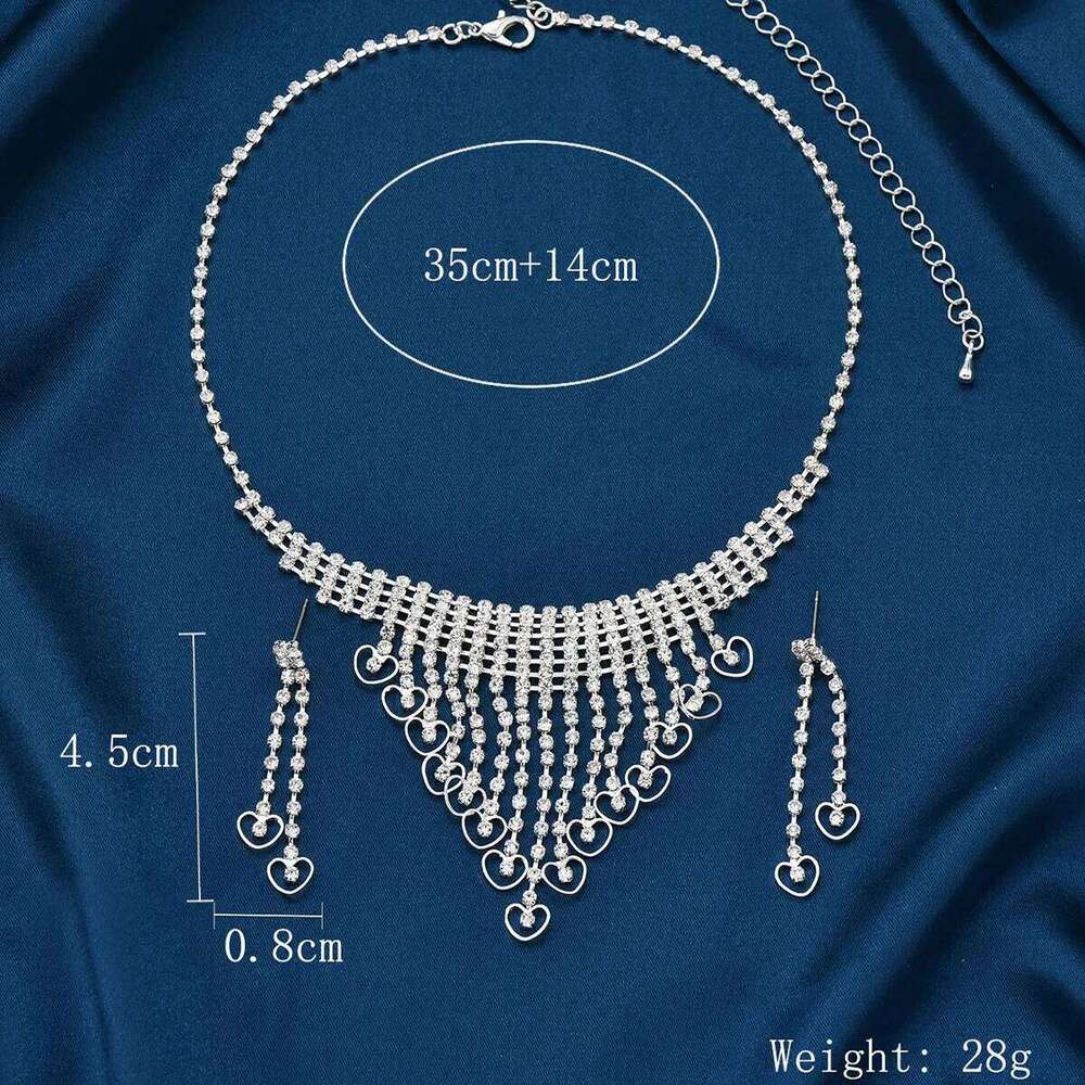 3PC Women's Fashion Claw Chain Series Heart Earrings Necklace Jewelry Set Wedding Banquet Party Holiday Gifts Z260313