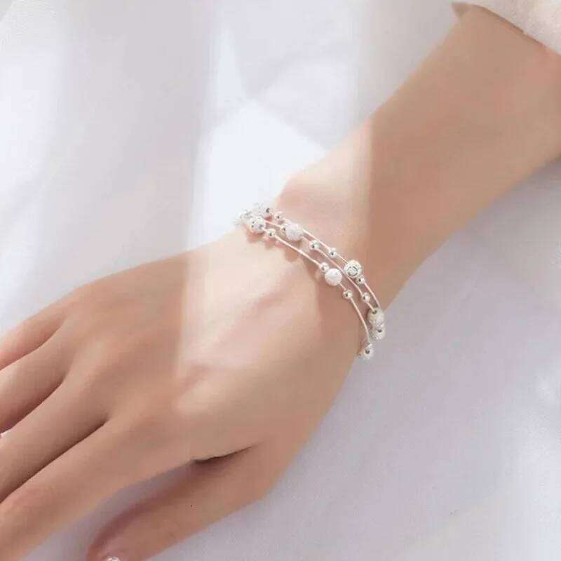 925 Sterling Silver Bracelet Woman Vintage Luxury Adjustable Bead Bracelets Fashion Original Jewelry Party Wedding Gift Z260313