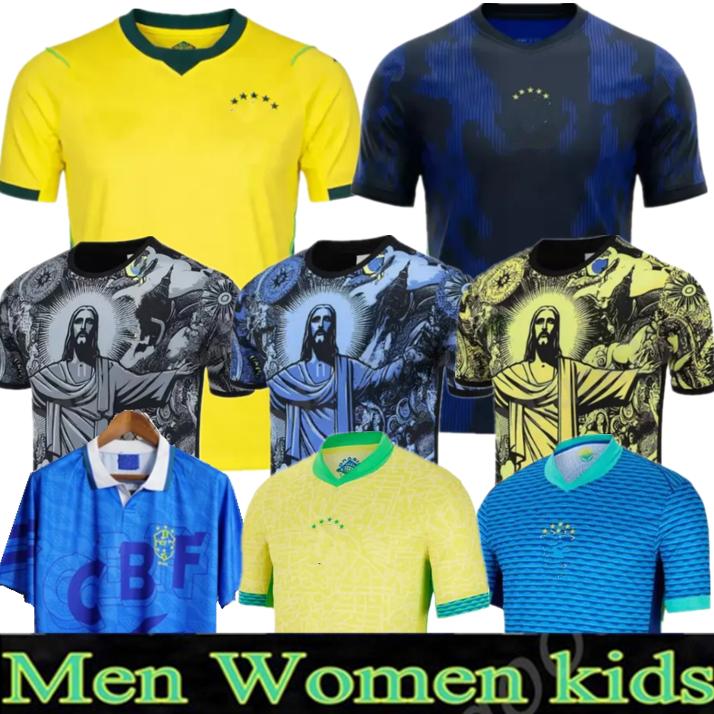 25 26 BRAZILS Jerseys Camiseta de futbol PAQUETA RAPHINHA football shirt maillots VINI JR brasil RICHARLISON men kids NEYMAR JR Uniforms