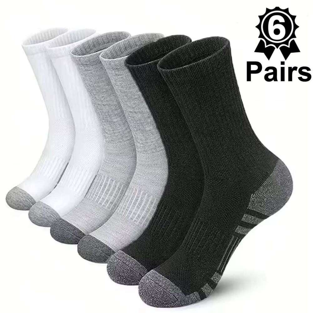5Pairs Men's Outdoor Gym Socks High Quality Comfortable Soft Ground-Gripping Football Large Size New Style Z260314