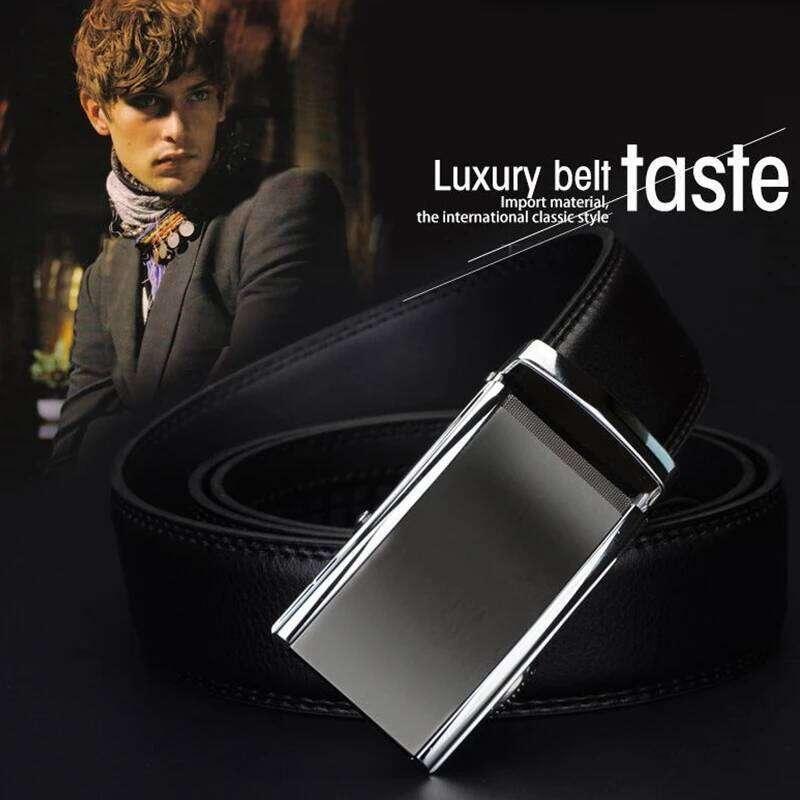 COWATHER 2021 newest cow genuine Leather Belts for Men High Quality Male luxury Brand jeans Automatic Ratchet Buckle 110-130cm Z260226